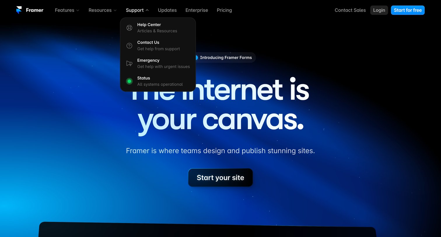 Framer - Framer — The internet is your canvas screen