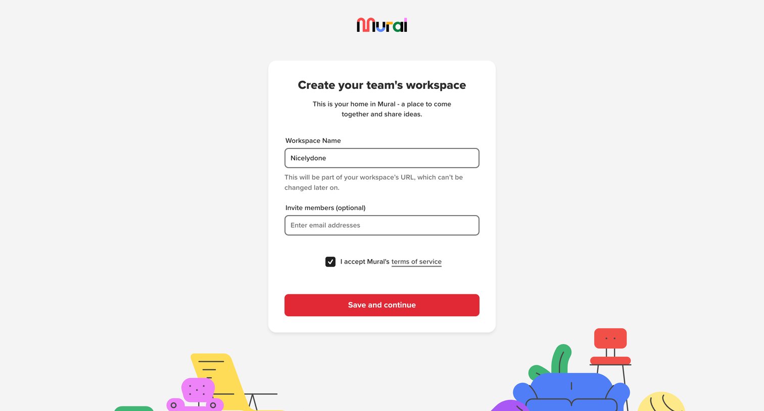 Mural - Create workspace • MURAL screen