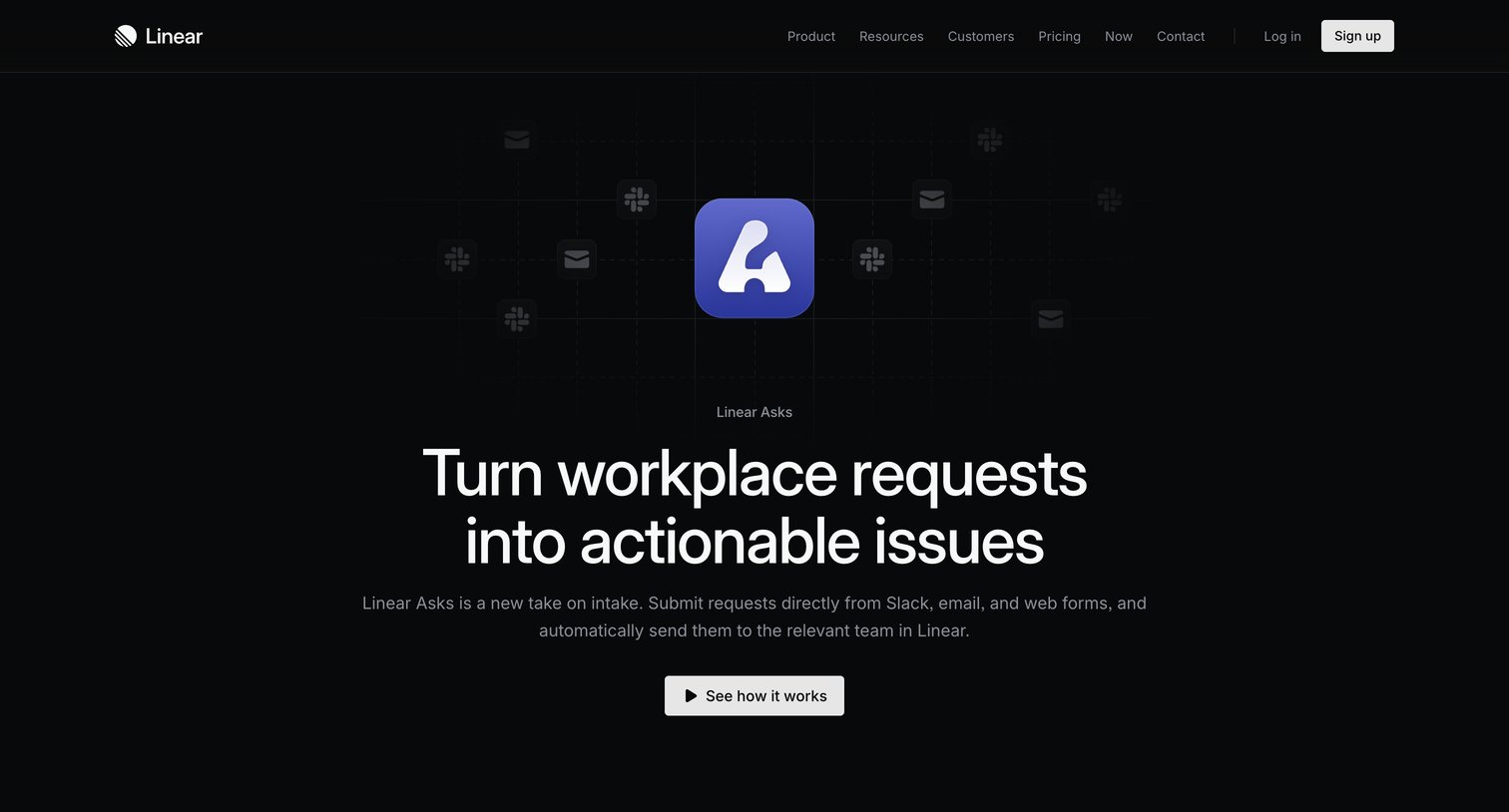 Linear - Linear Asks – Manage workplace requests screen