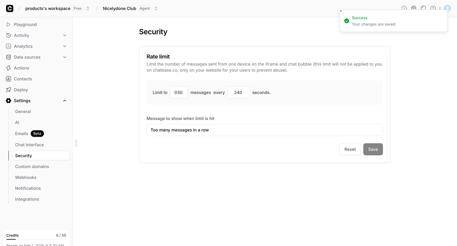 Security - Chatbase from Chatbase