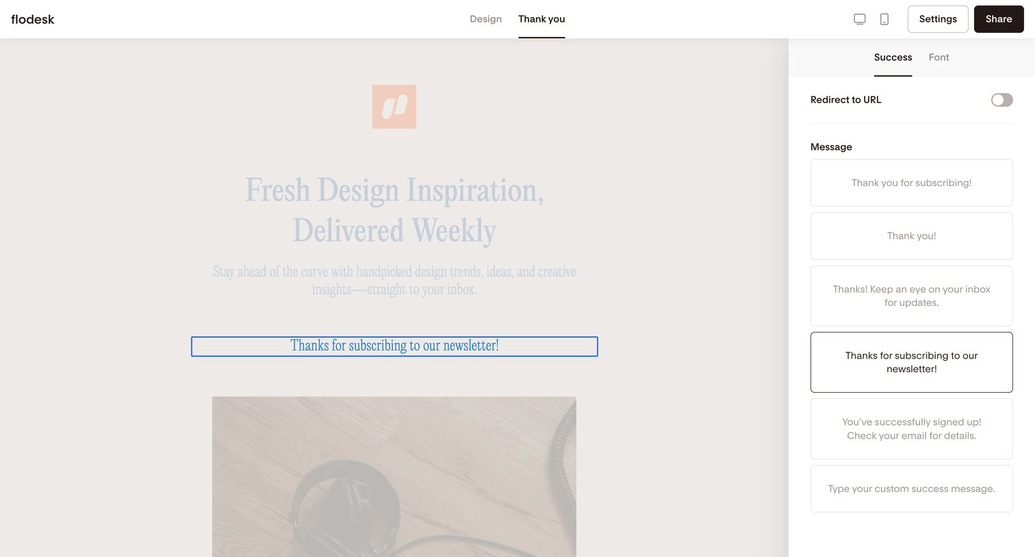 Flodesk - Simple link in bio | Flodesk screen