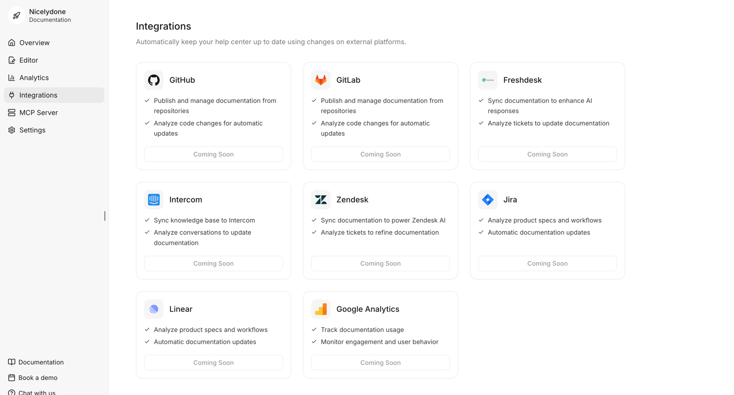 Documentation.AI - Dashboard - Documentation.AI screen