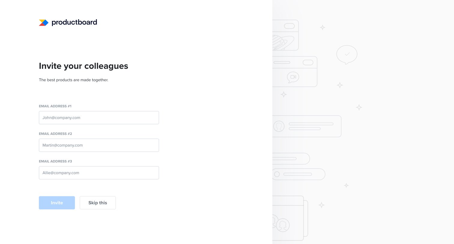 Productboard - Productboard – Welcome screen