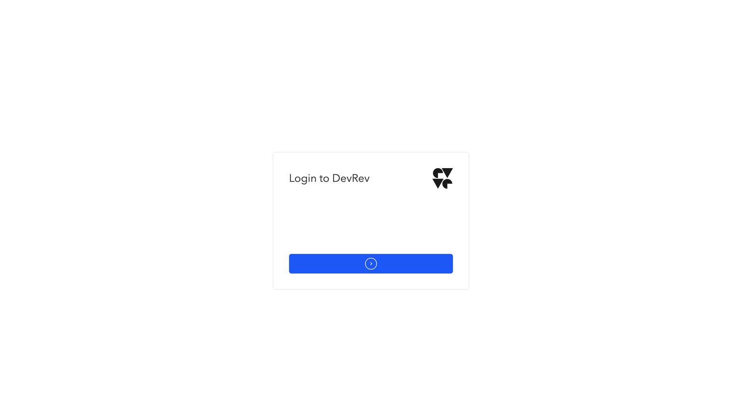 DevRev - DevRev Sign In screen