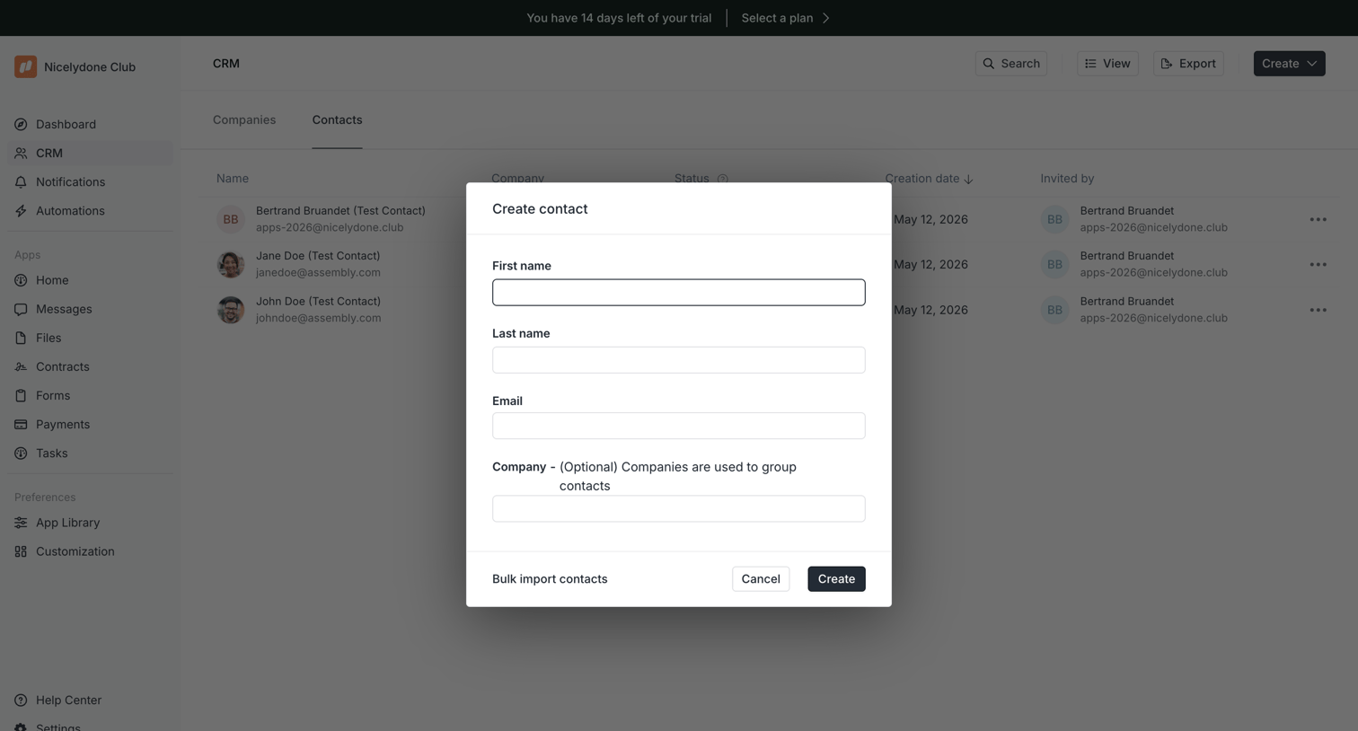Assembly AI App Builder - Assembly Dashboard – Nicelydone Club screen