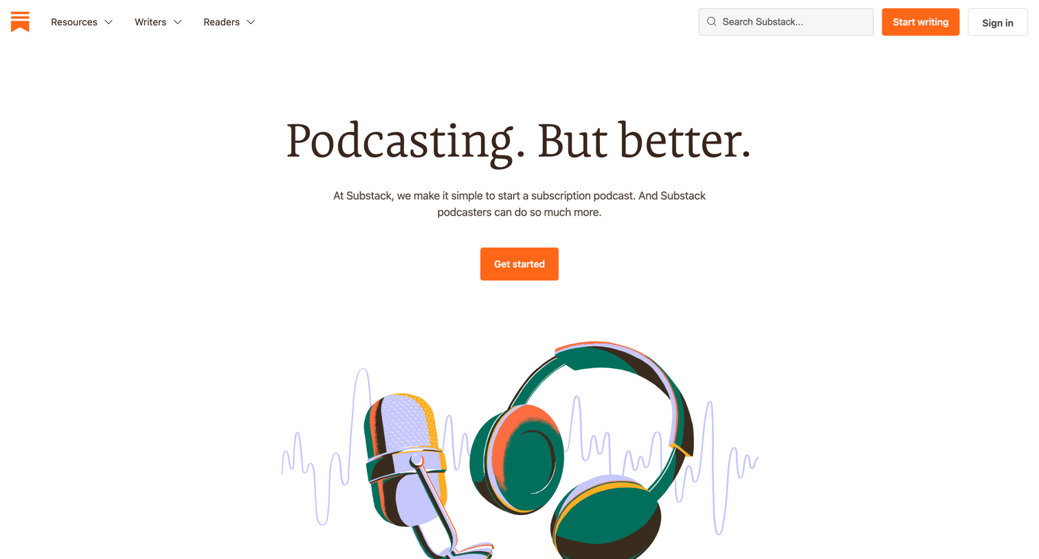 Substack - Substack for podcasts screen