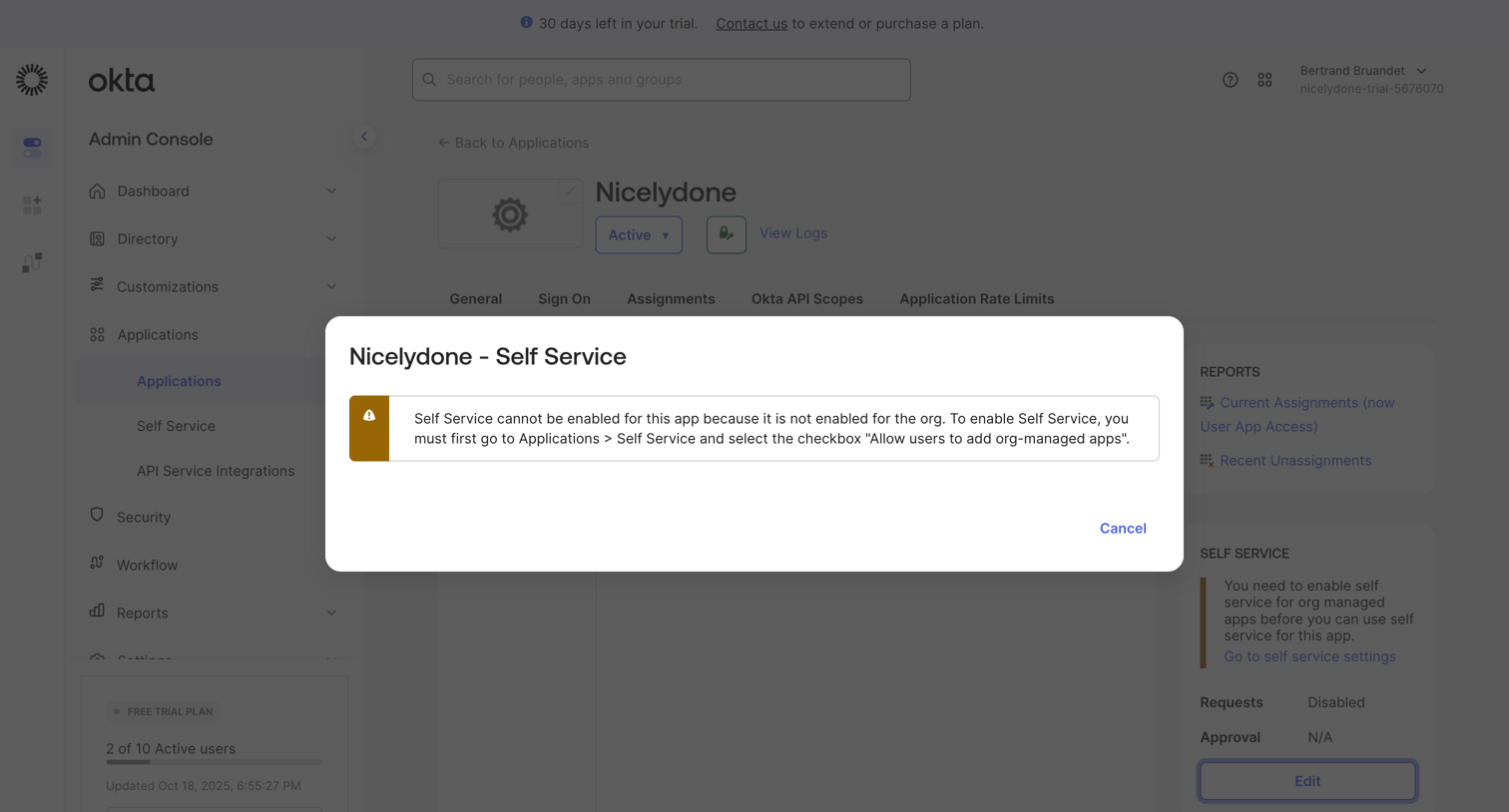 nicelydone-trial-5676070 - OpenID Connect Client: Nicelydone from Okta