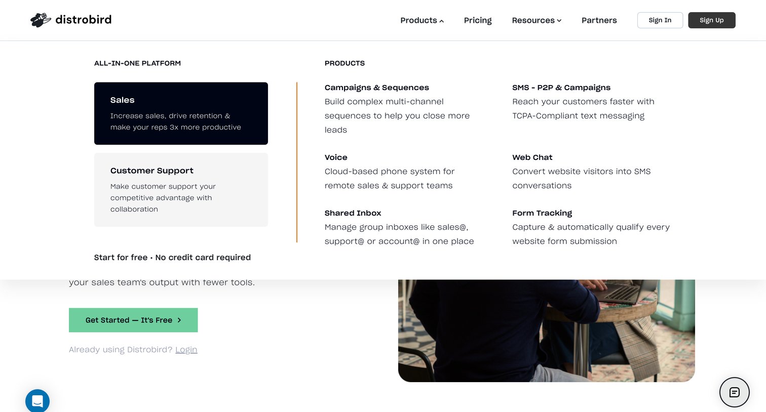 Distrobird - 1 Cold Email Software With Built-in Dialer | Shared Inbox screen