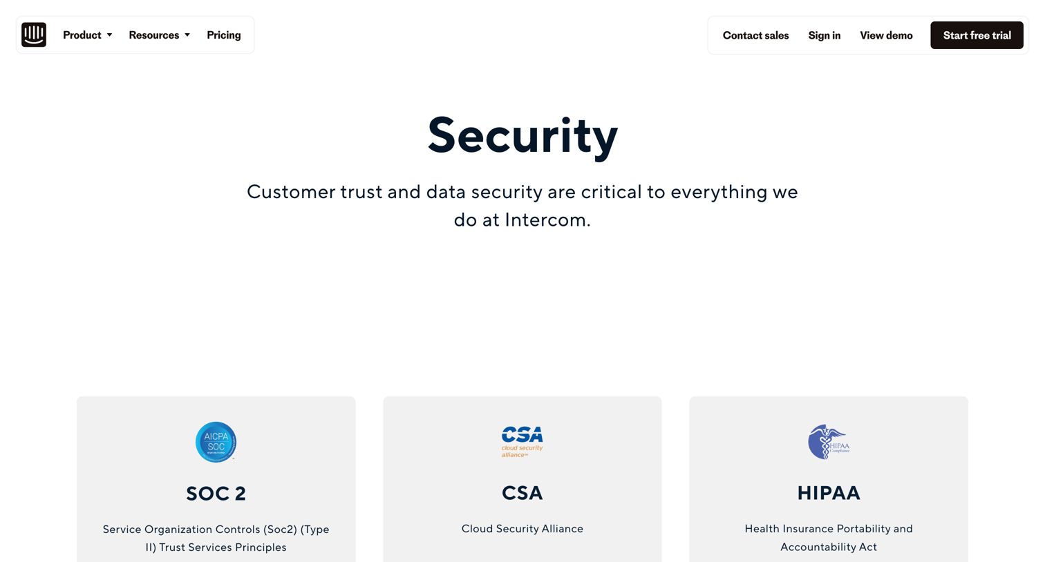 Intercom - Security screen
