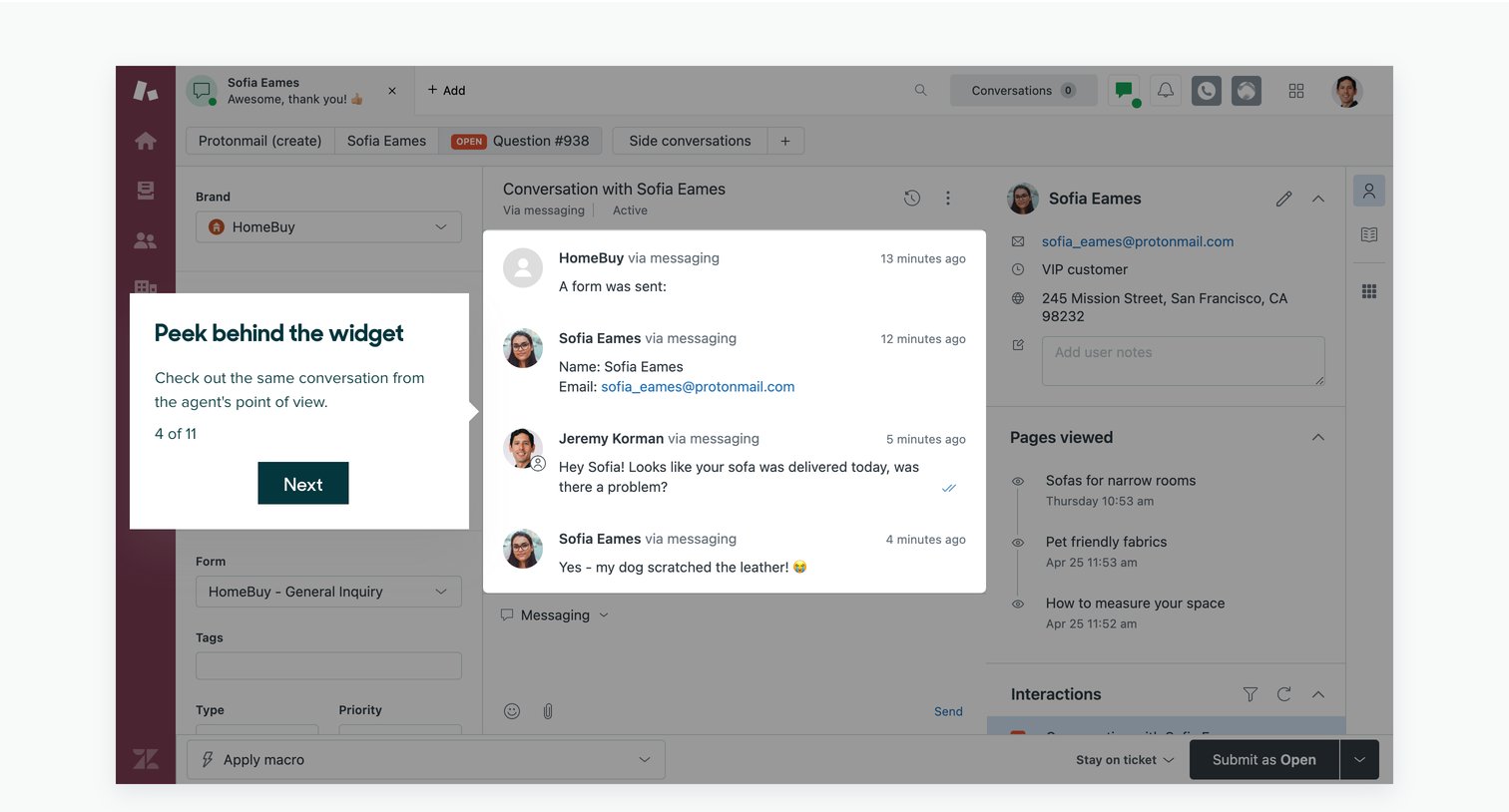 Zendesk - Take a quick tour screen
