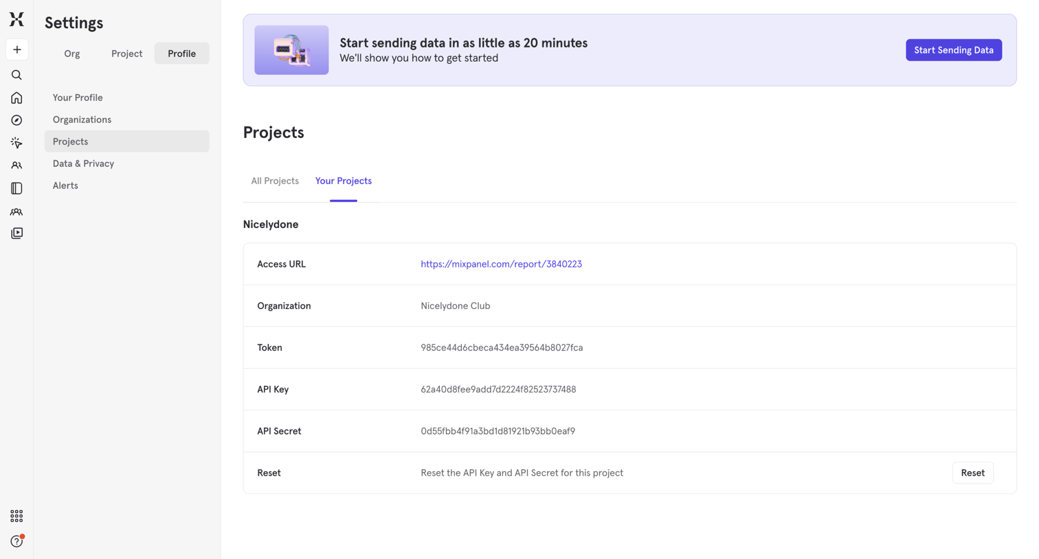 Mixpanel - Mixpanel - Product Analytics screen