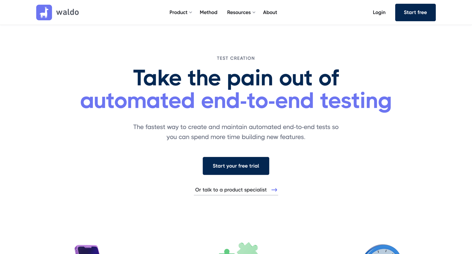 Waldo - Test Creation | Waldo screen