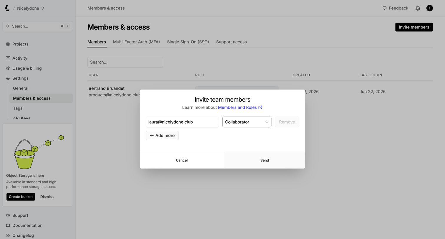 Latitude.sh - Members & access – Dashboard - Latitude.sh screen