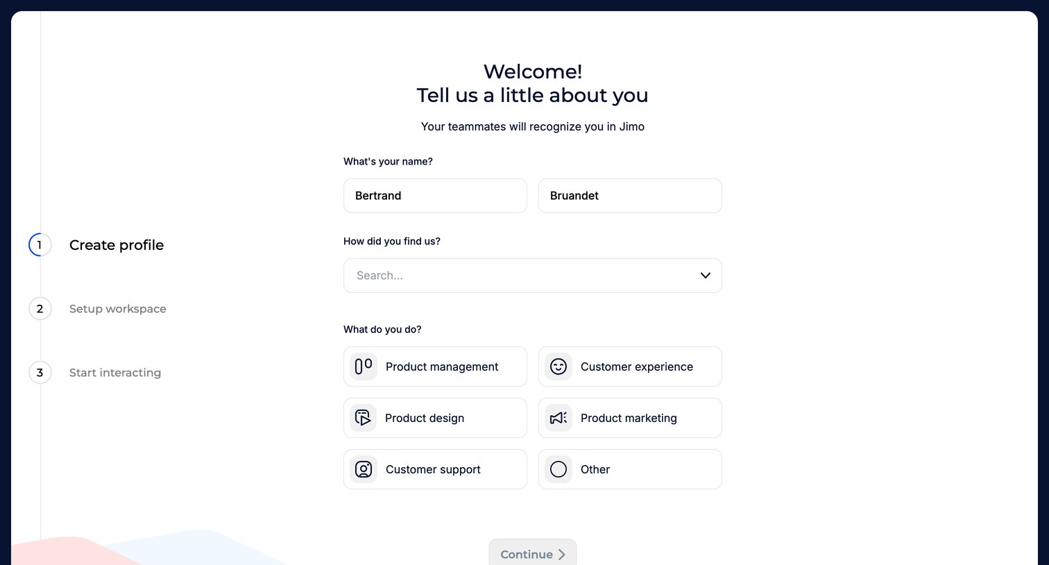 Tell us about you · Jimo from Jimo