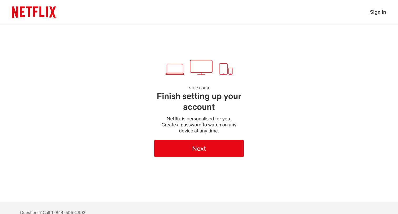 Netflix screen