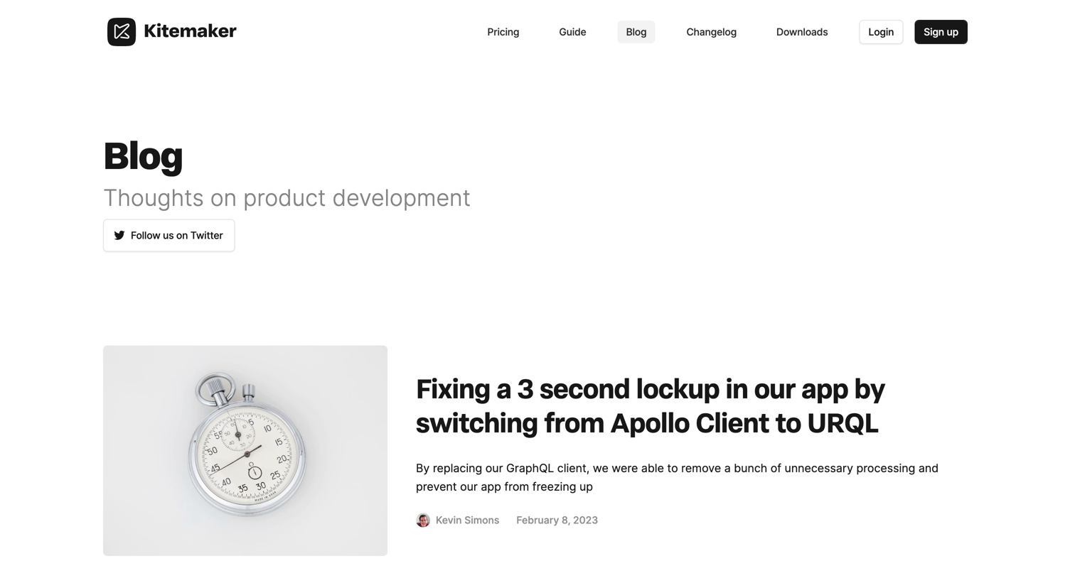 Kitemaker - Kitemaker - Blog screen