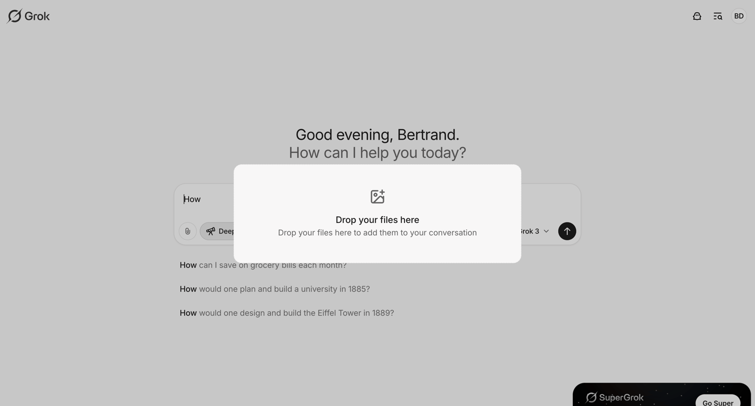 Grok screen
