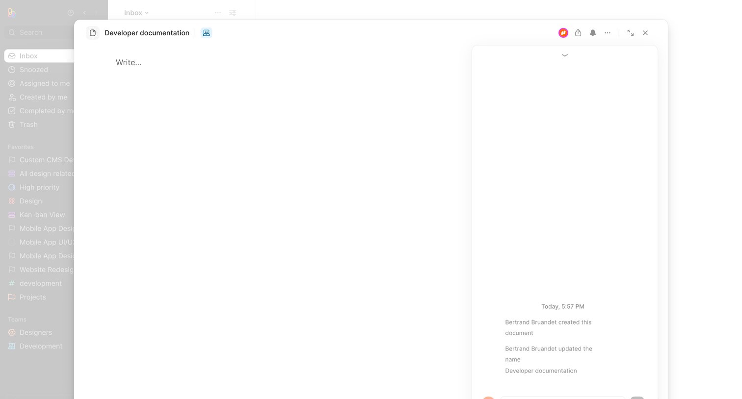 Height - Developer documentation - Height screen