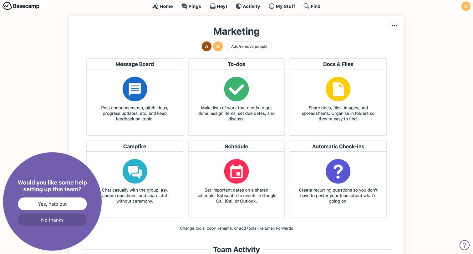 Marketing from Basecamp