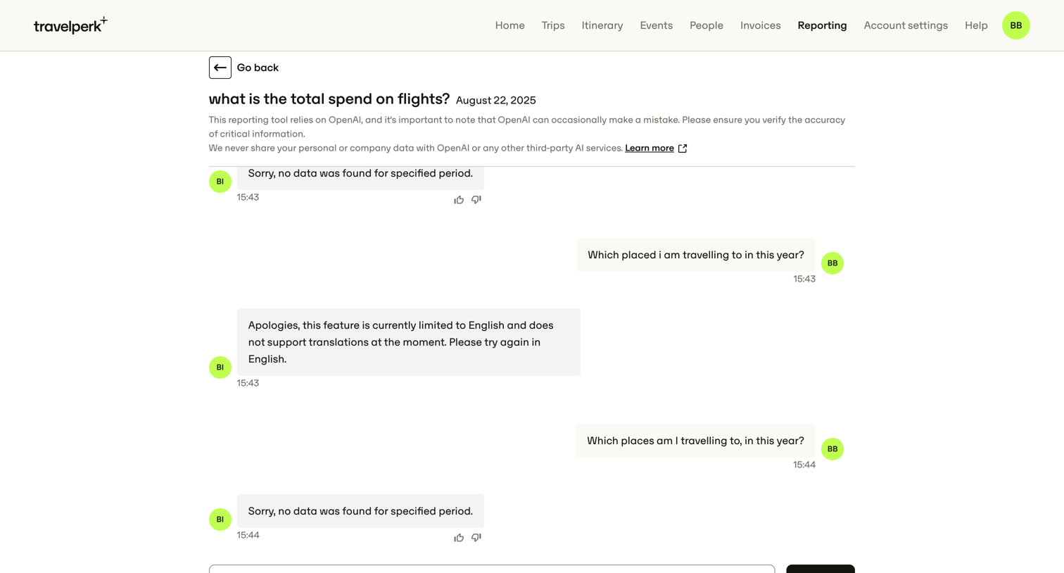 Travelperk - Nicelydone business insights — TravelPerk screen