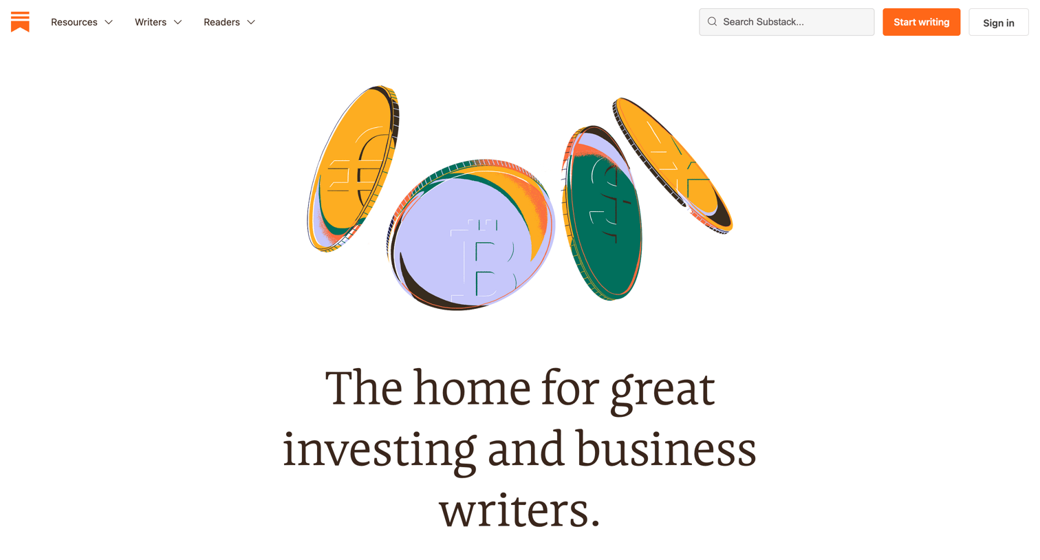 Substack - Substack for Investing and Business Writers screen