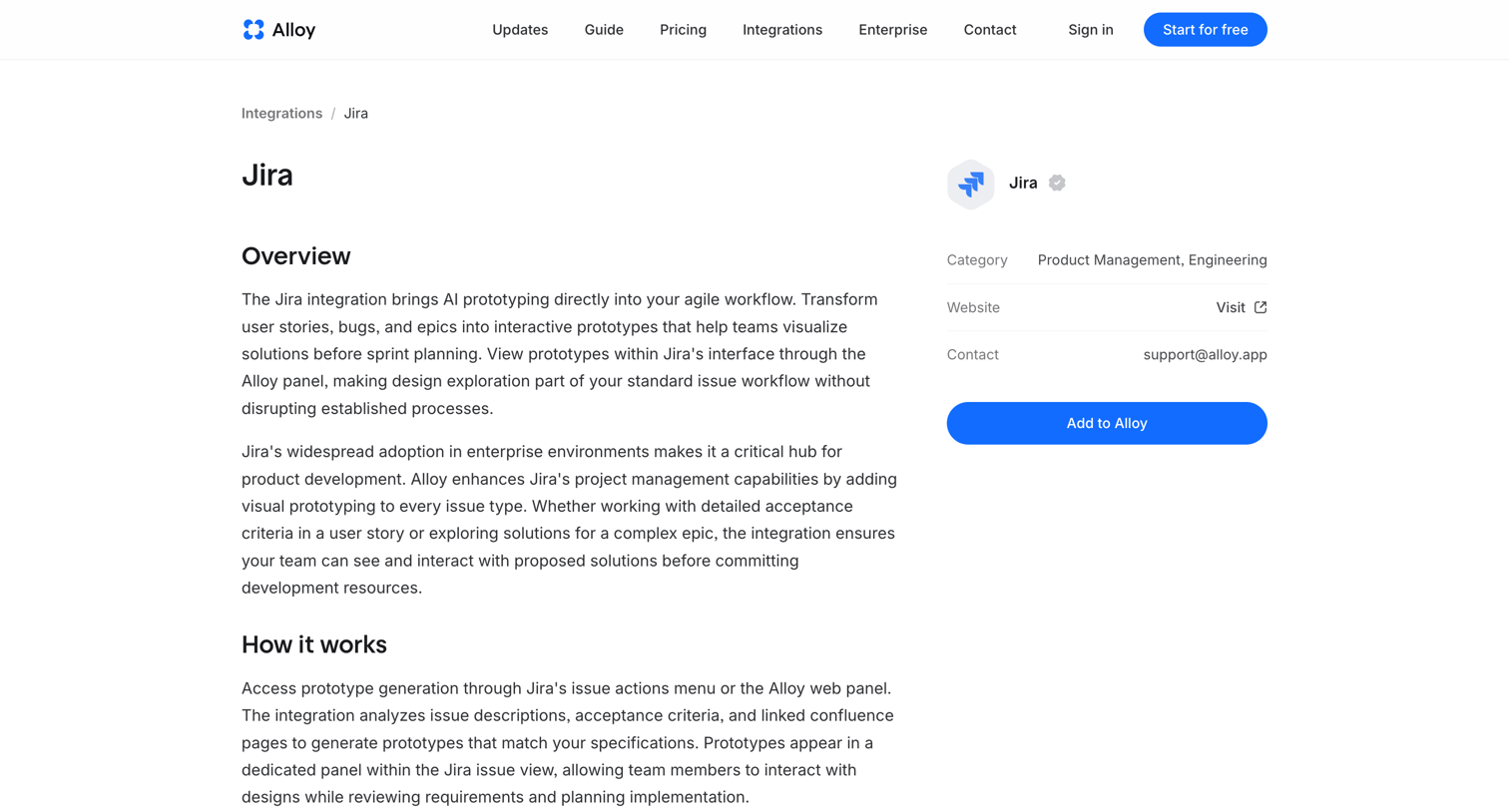 Alloy - Jira Integration · Alloy screen