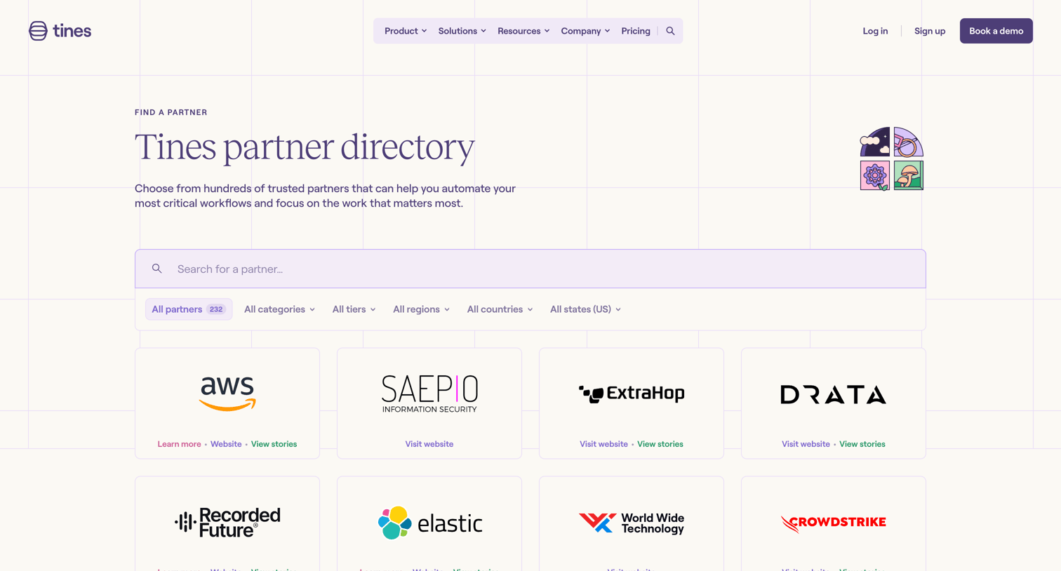 Tines - Tines partner directory | Tines screen