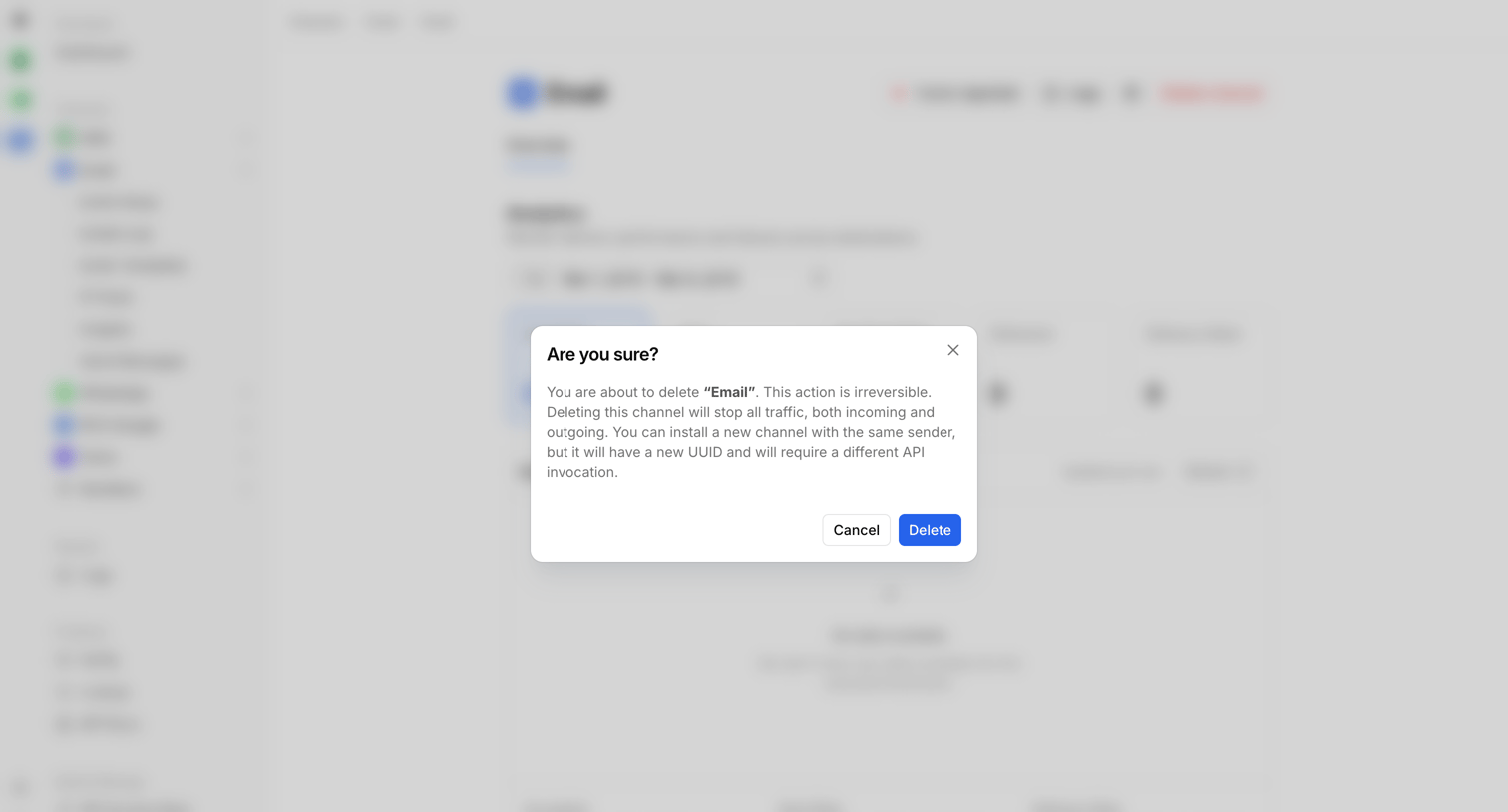Bird - Email Connector name | Bird screen