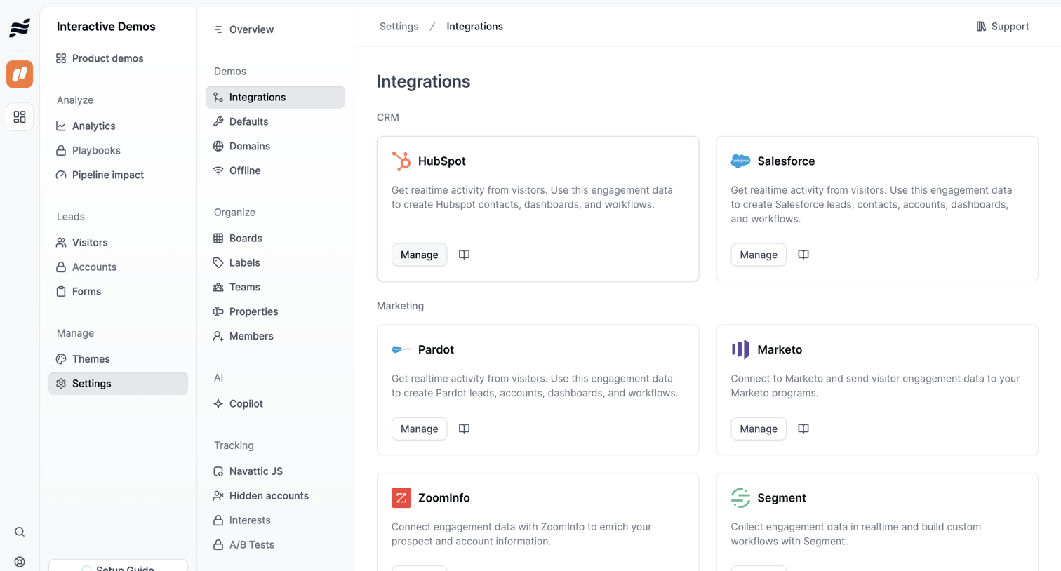Navattic - Integrations · nicelydone3 screen
