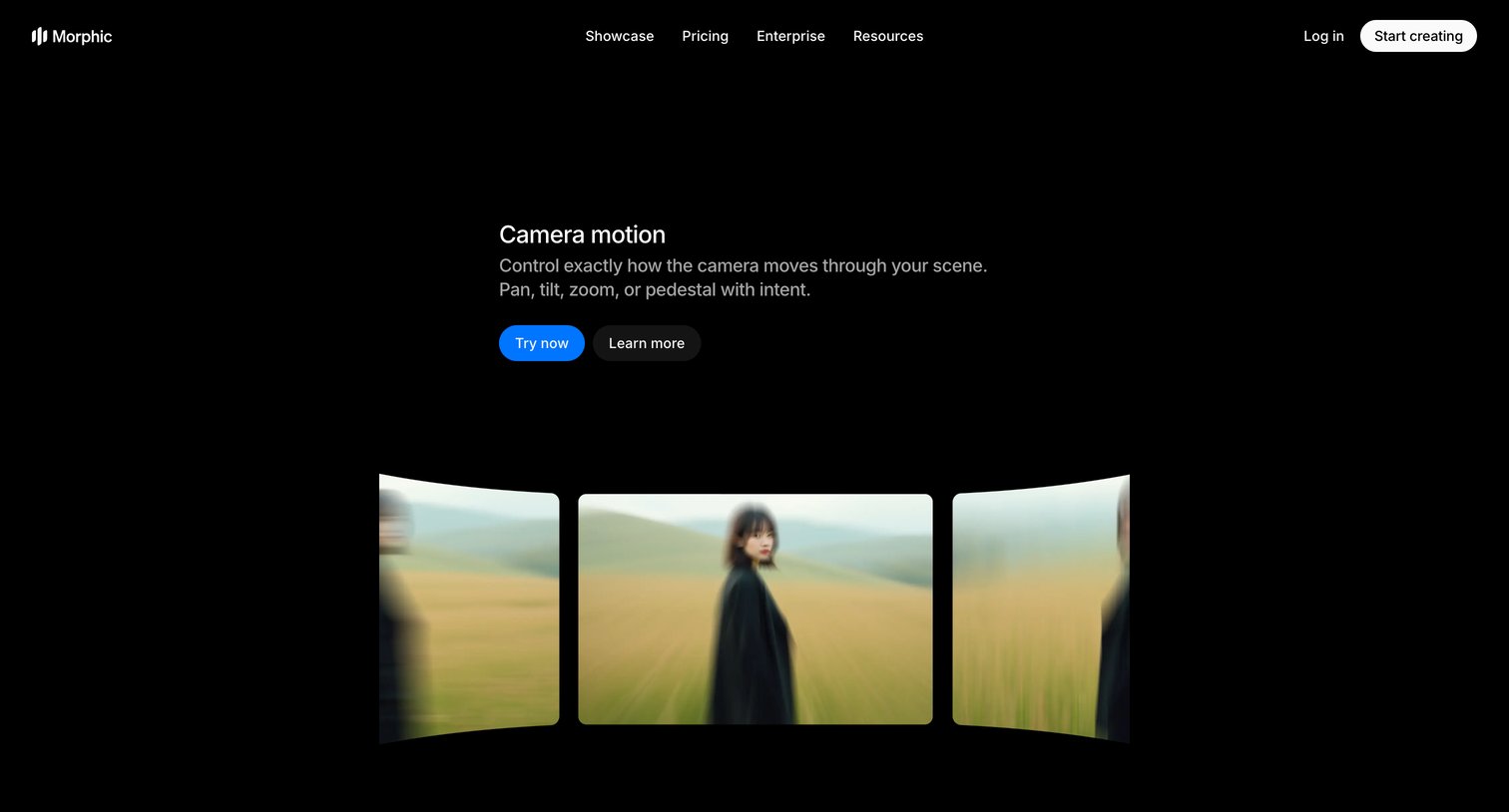 Morphic - Camera Motion  AI Cinematic Movement  Morphic screen