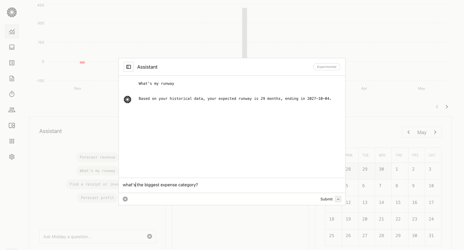 Midday - Overview | Midday screen