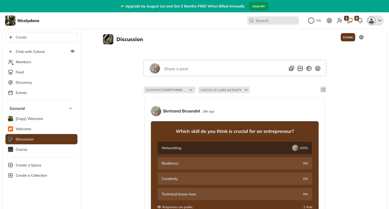 Mighty - Discussion screen