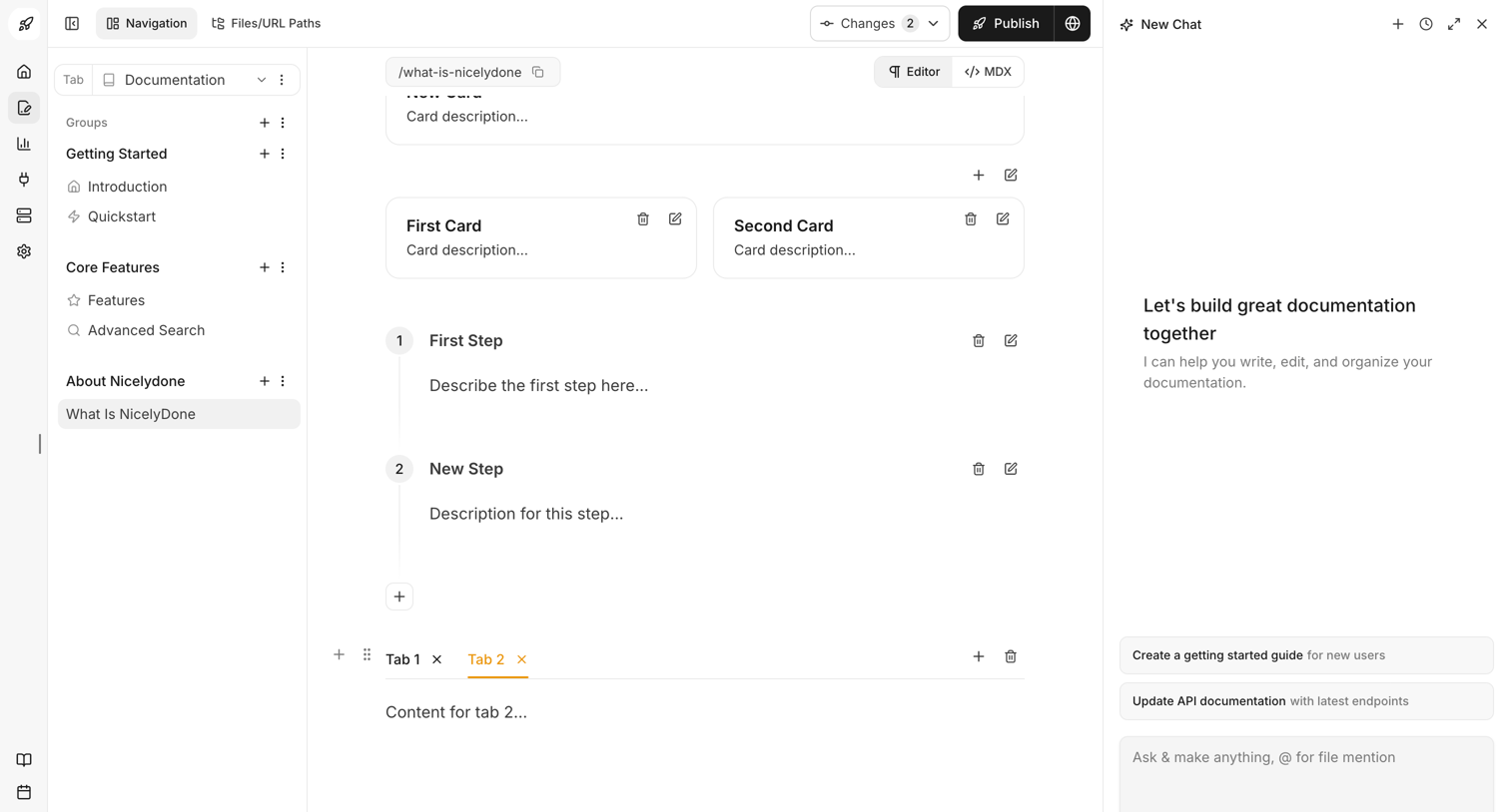 Documentation.AI - Dashboard - Documentation.AI screen