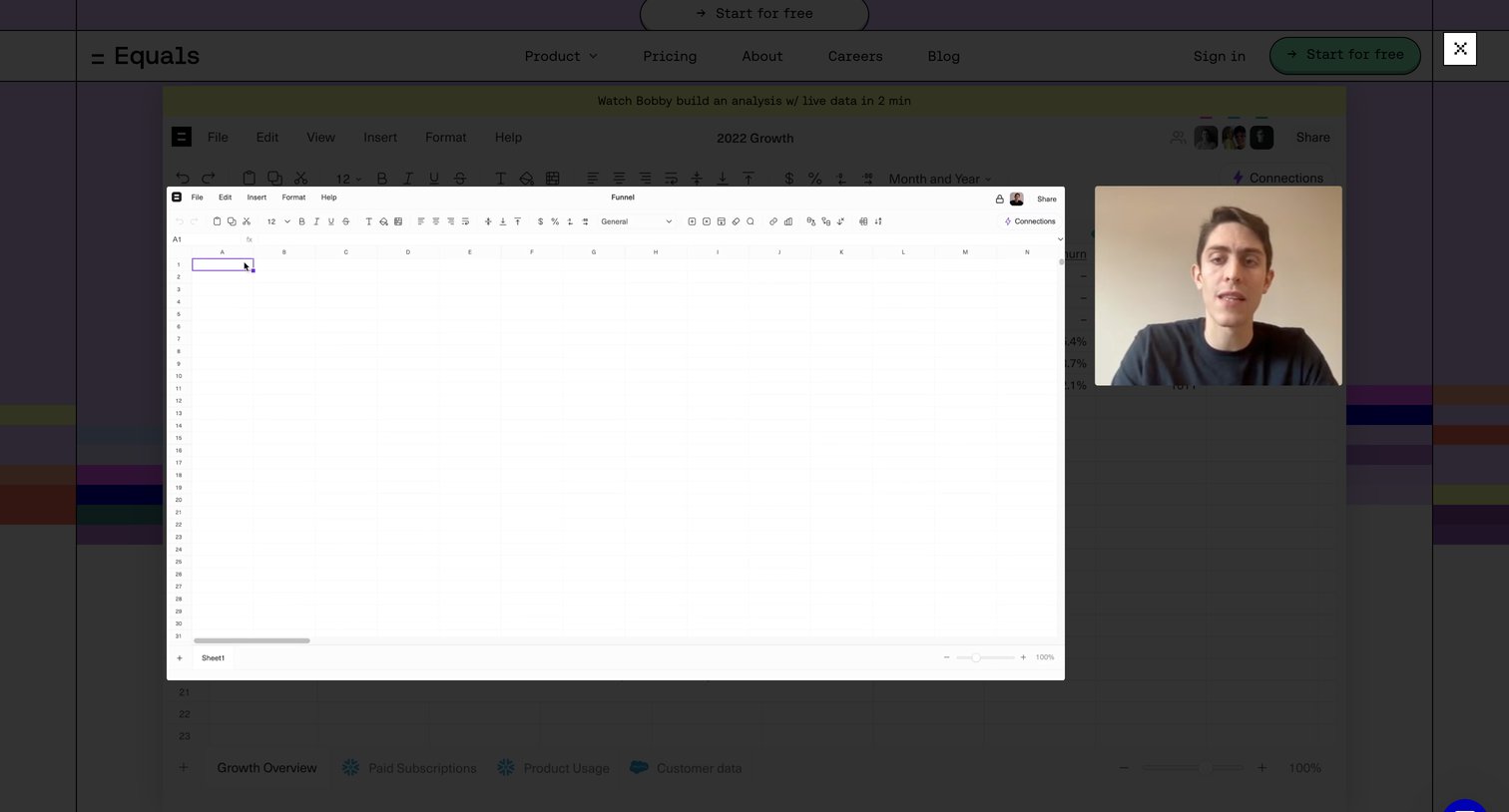 Equals - Equals | The fastest way for startups to do any analysis screen
