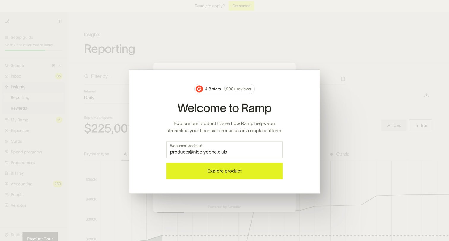 Ramp - Ramp Demo - Welcome To Ramp | Ramp screen