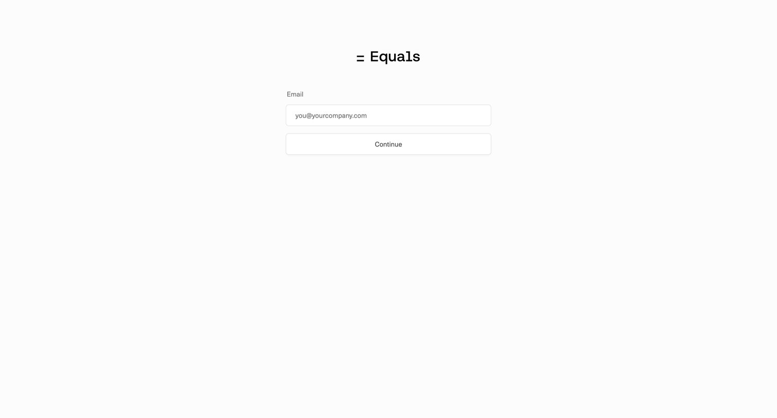 Equals screen