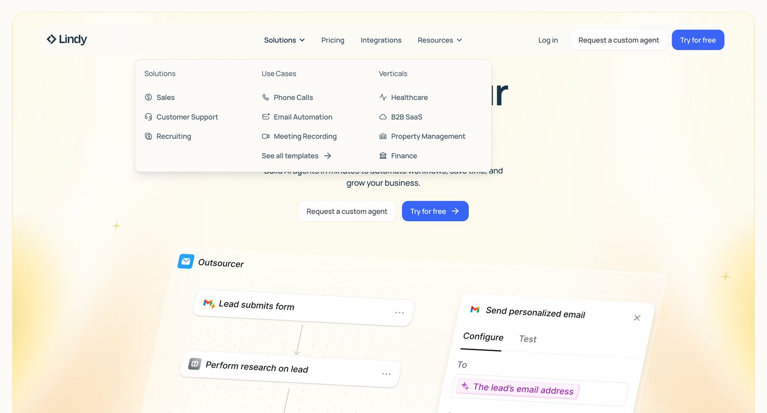 Lindy - Lindy — Meet Your AI Assistant screen