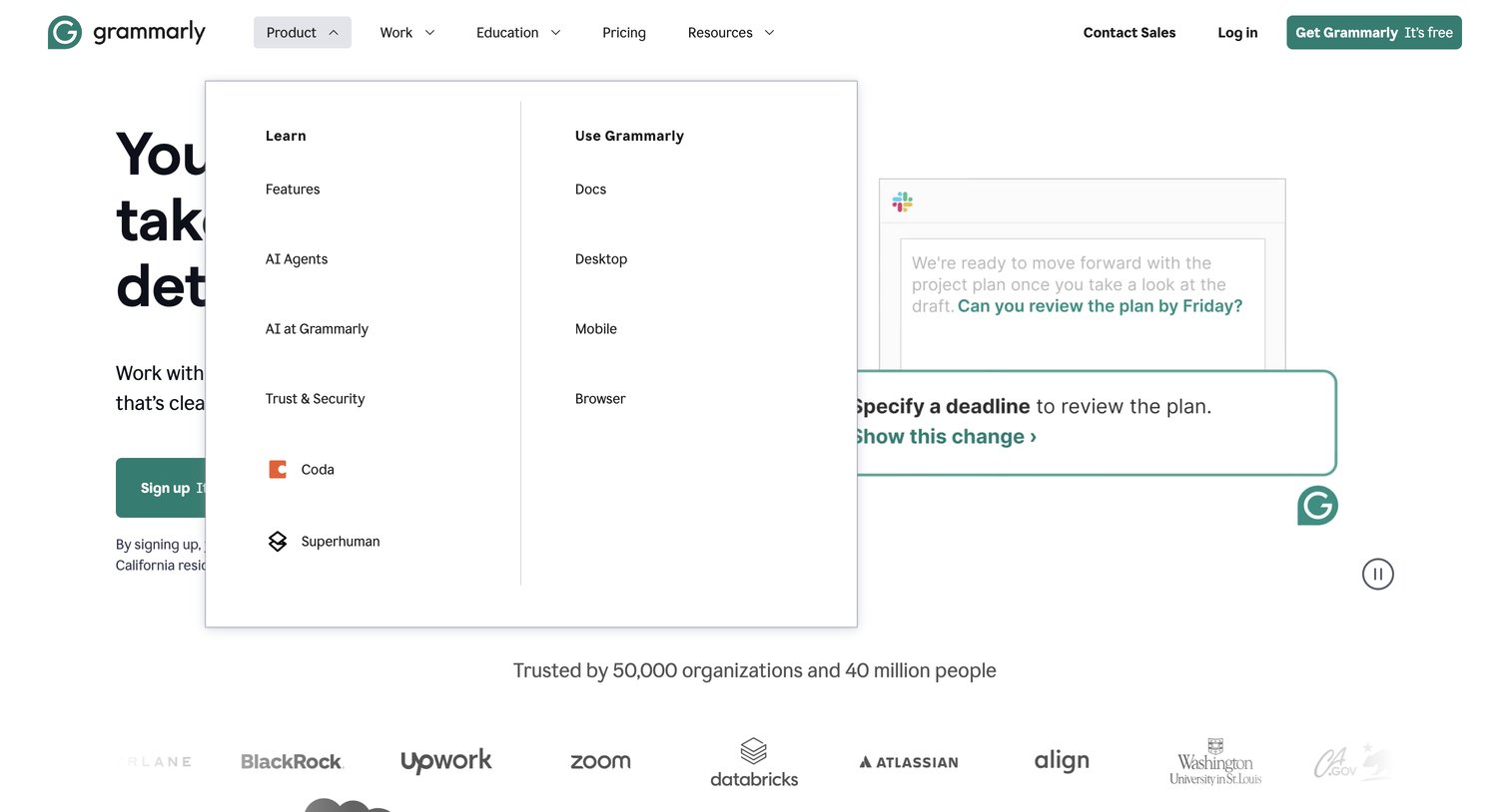 Grammarly - Grammarly Free AI Writing Assistance screen