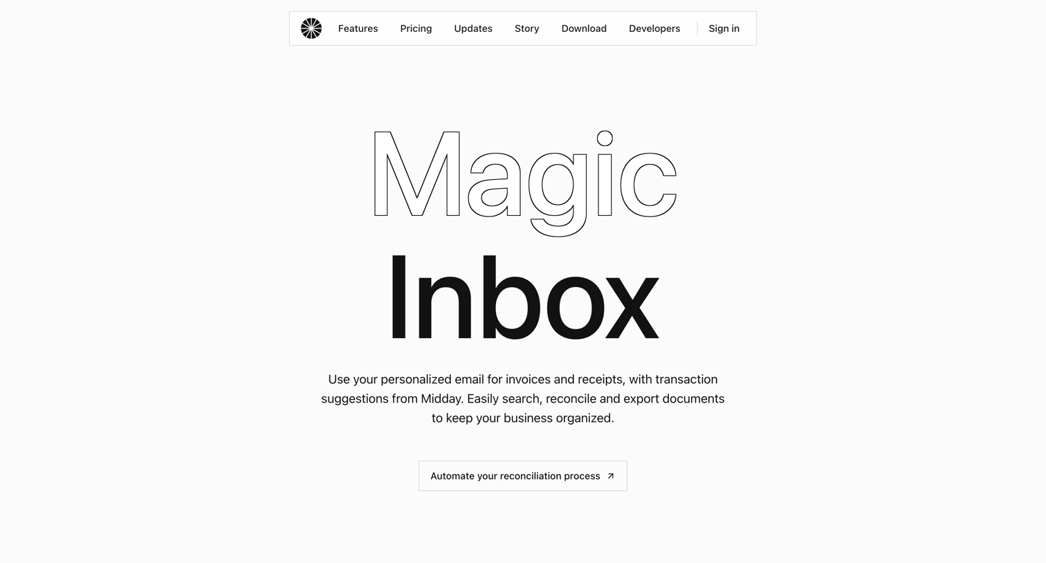Midday - Inbox | Midday screen