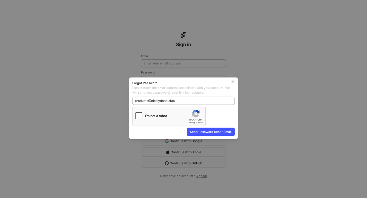 FeatureOS - Sign in | FeatureOS screen