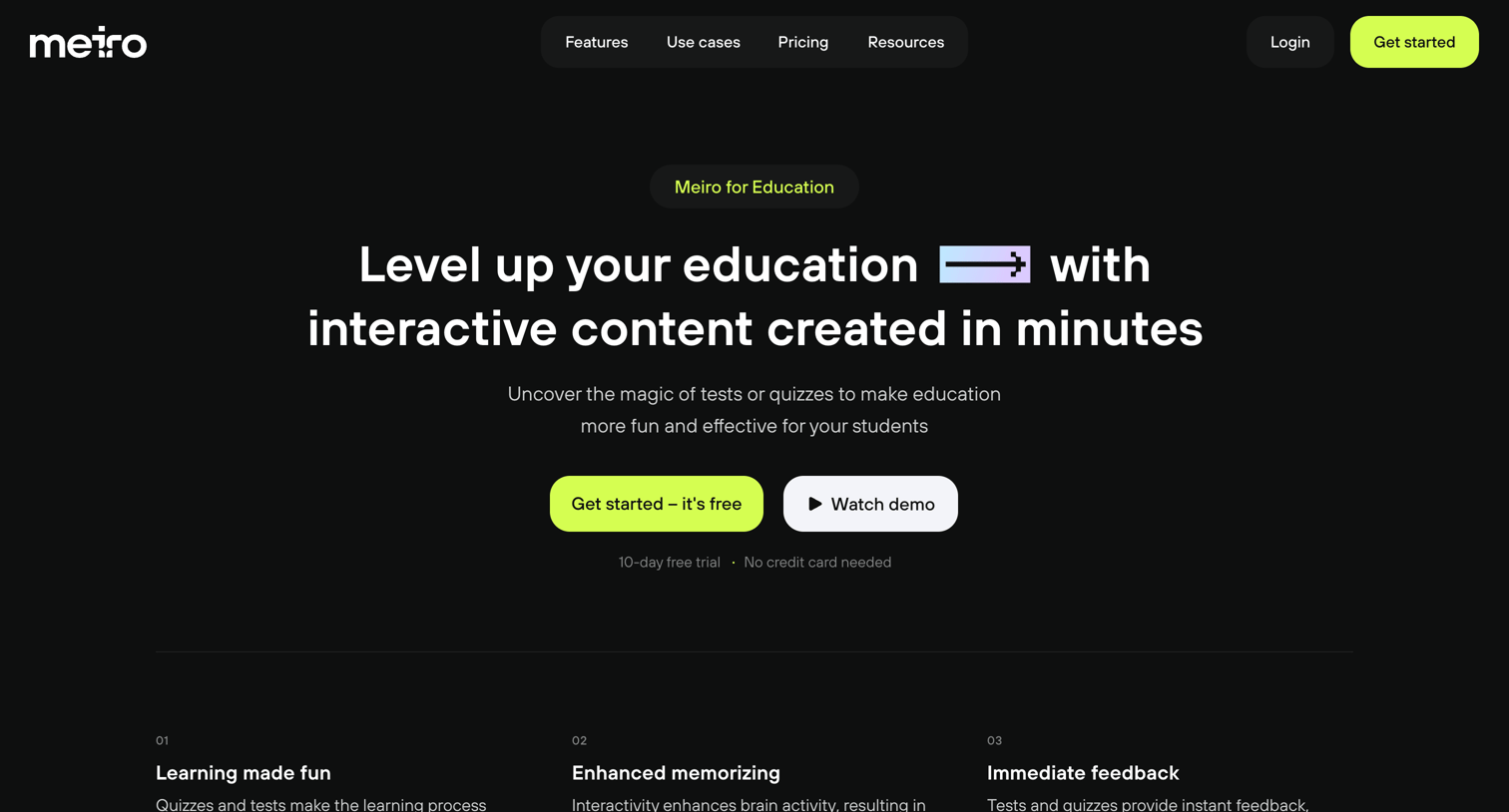 Meiro - Meiro for Education · Level up your education with interactive co screen