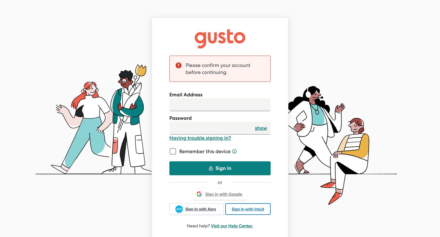 Gusto - Gusto Login - Payroll, Benefits, HR | Gusto screen
