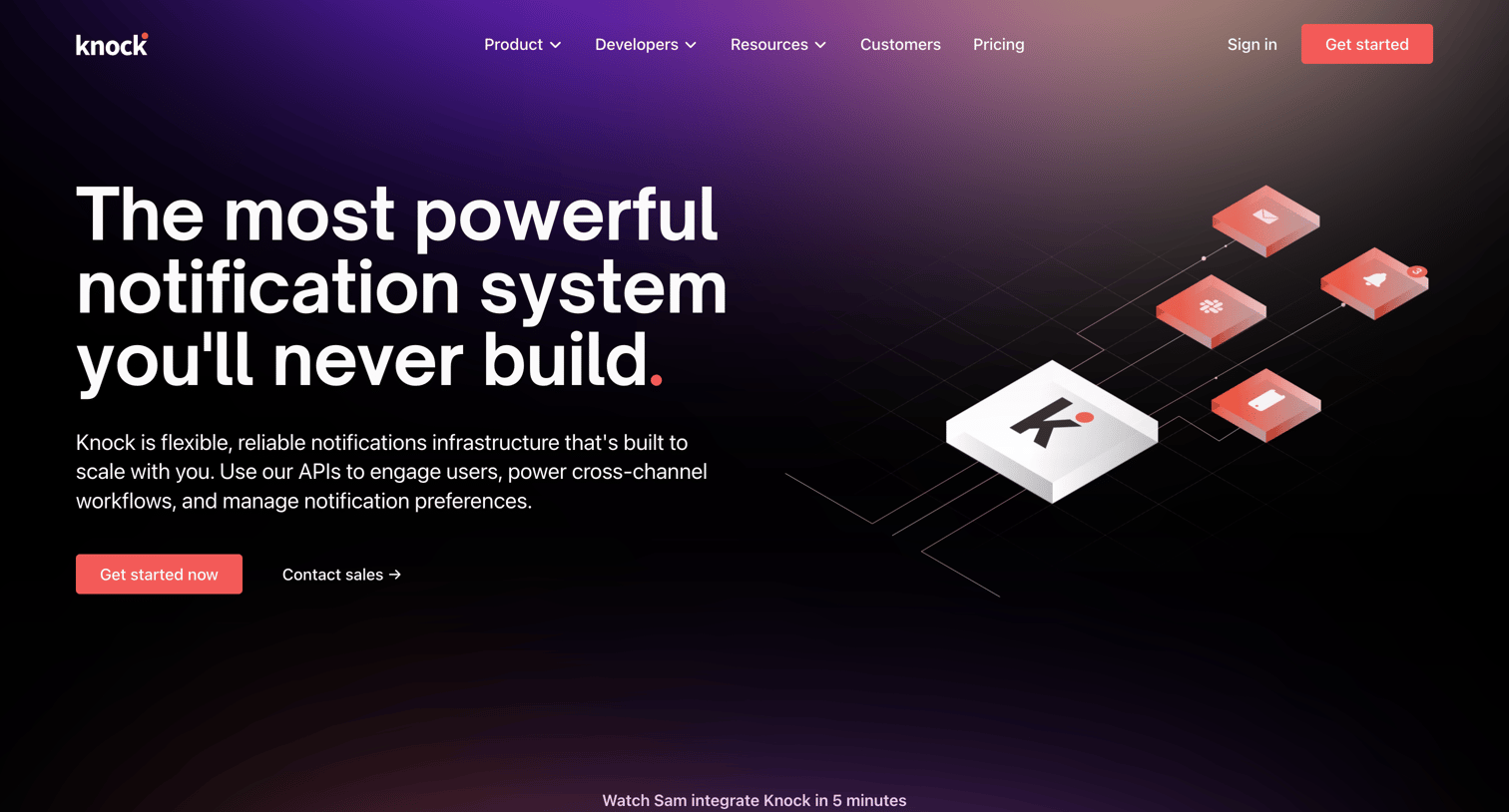 Knock - Knock | Notifications infrastructure for developers screen