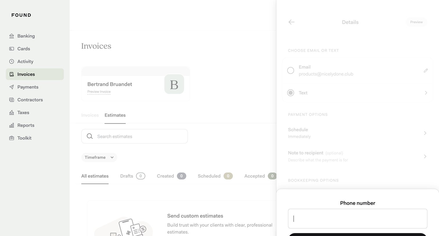 Found screen