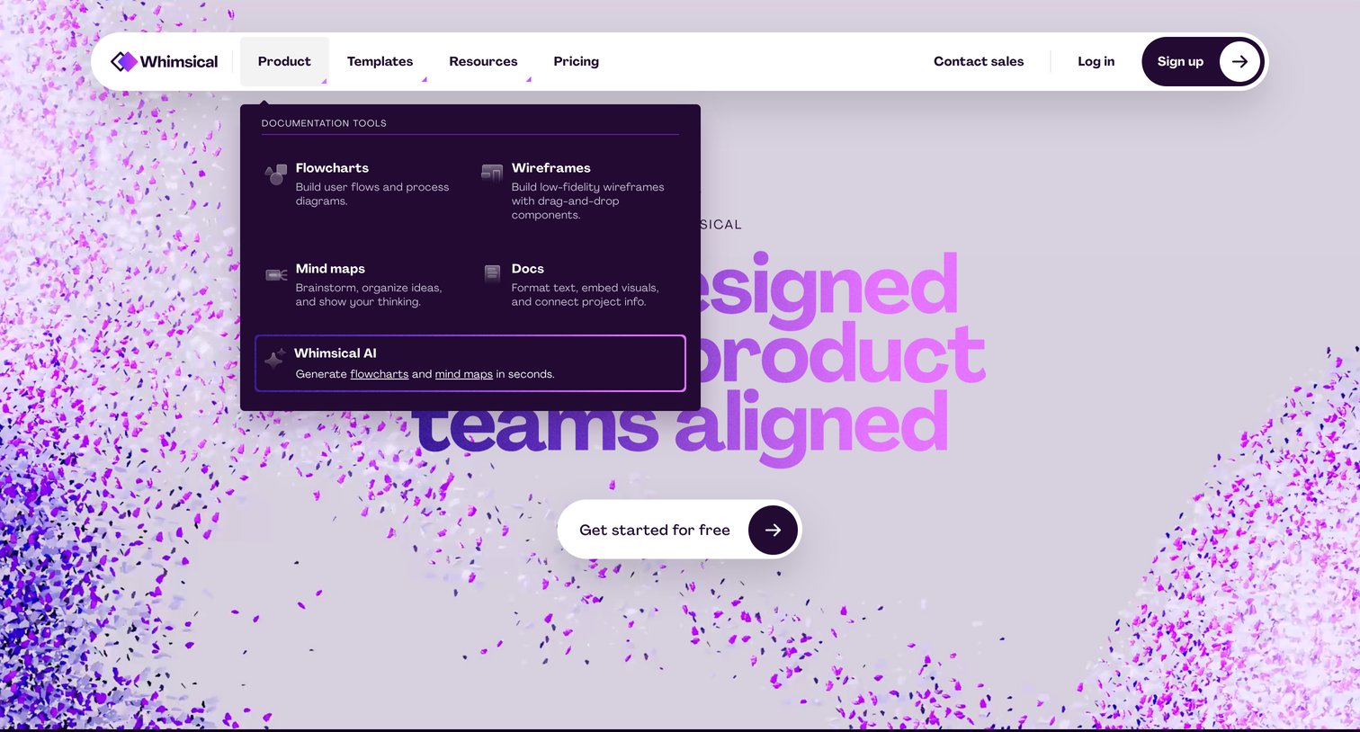 Whimsical - Whimsical - The iterative workspace for product teams screen