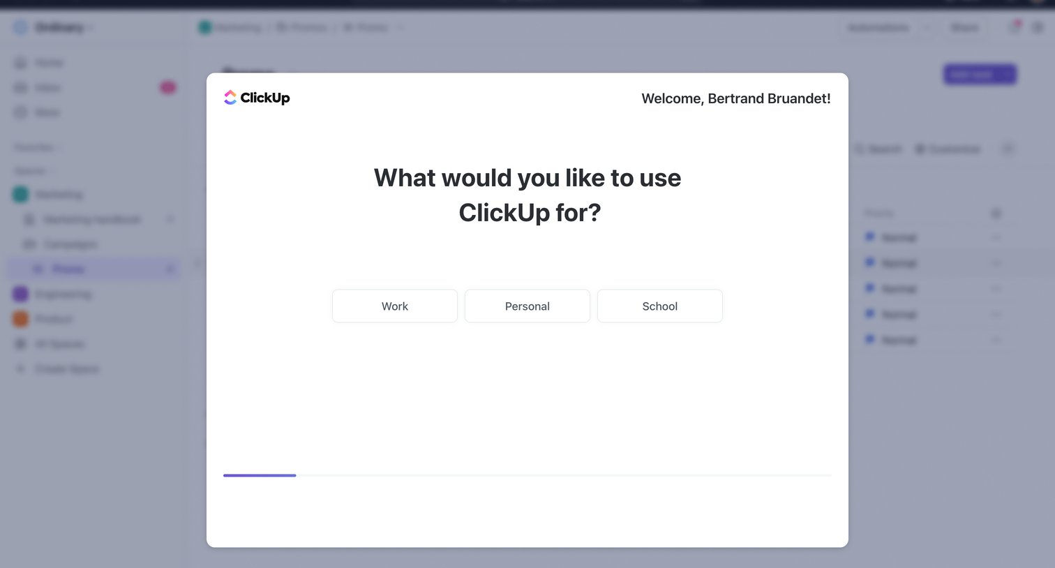 ClickUp - Onboarding | ClickUp screen
