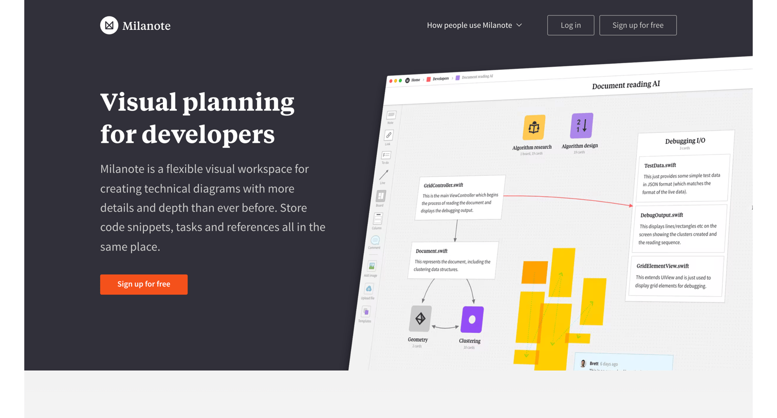 Milanote - Visual Workspace For Developers | Engineers - Milanote screen