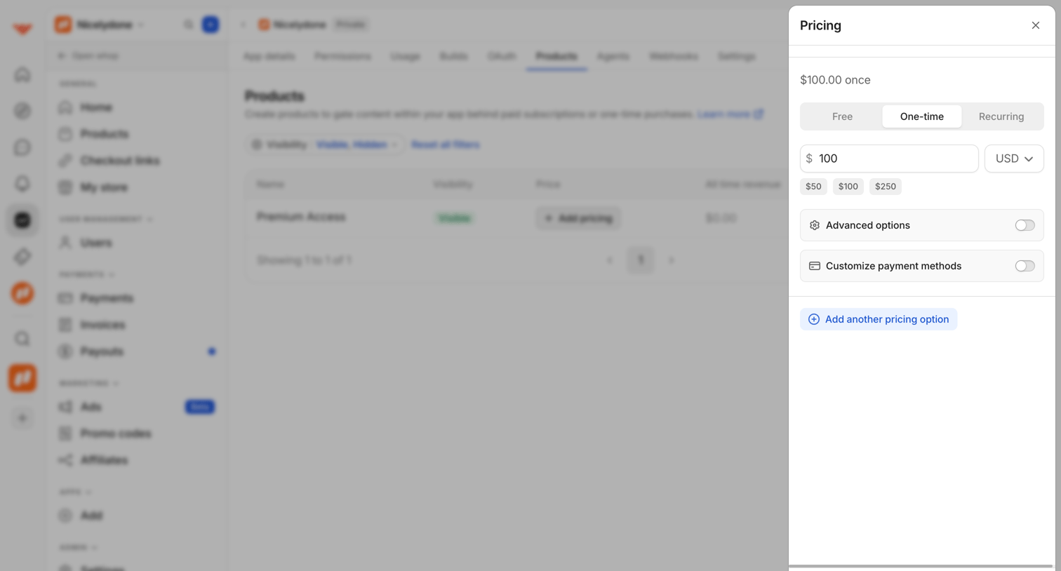 Whop - Dashboard | Whop screen