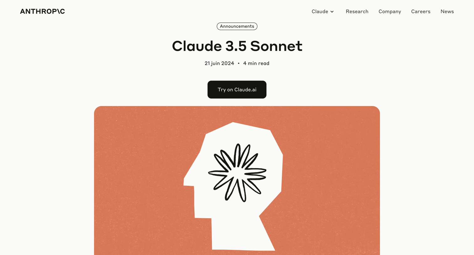 Anthropic - Introducing Claude 3.5 Sonnet | Anthropic screen