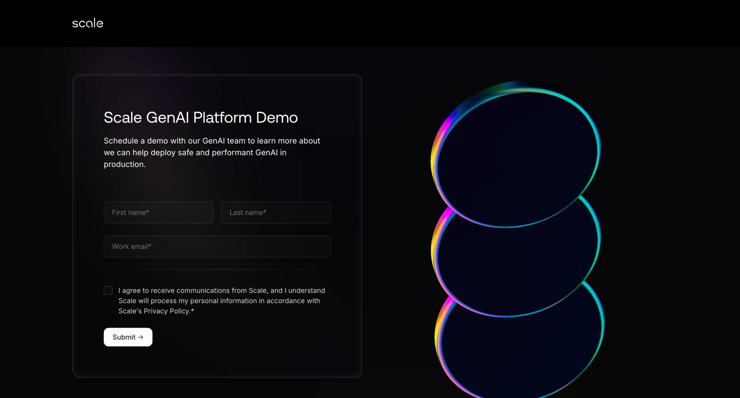 Scale AI GenAI Platform Demo Request from Scale